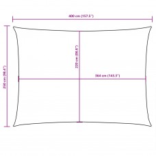 Saulessargs, taisnstūra, 2,5x4 m, krēmkrāsas oksforda audums