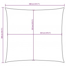 Saulessargs, 3,6x3,6 m, kvadrāta forma, balts oksforda audums