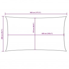 Saulessargs, taisnstūra, 2x4,5 m, balts oksforda audums