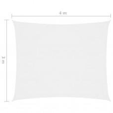 Saulessargs, 3x4 m, taisnstūra forma, balts oksforda audums
