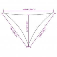 Saulessargs, trijstūra, 3,5x3,5x4,9 m, balts oksforda audums