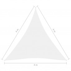 Saulessargs, 4x4x4 m, trijstūra forma, balts oksforda audums
