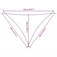 Saulessargs, 4x4x5,8 m, trijstūra forma, melns oksforda audums