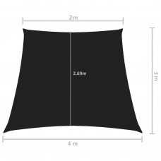 Saulessargs, 2/4x3 m, trapeces forma, melns oksforda audums