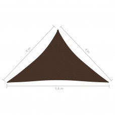 Saulessargs, 4x4x5,8 m, trijstūra forma, brūns oksforda audums
