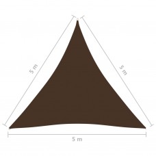 Saulessargs, 5x5x5 m, trijstūra, brūns oksforda audums