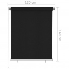 Āra ruļļu žalūzijas, 120x140 cm, melnas