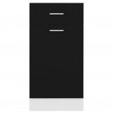 Apakšējais skapītis ar atvilktnēm, melns, 40x46x81,5 cm