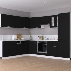 Virtuves stūra skapītis, melns, 75,5x75,5x81,5 cm