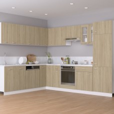 Virtuves stūra skapītis, 75,5x75,5x81,5 cm, ozolkoka krāsā