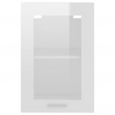 Virtuves skapītis, spīdīgi balts, 40x31x60 cm, stikls
