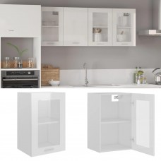 Virtuves skapītis, spīdīgi balts, 40x31x60 cm, stikls