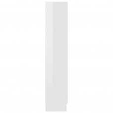 Vitrīna, spīdīgi balta, 82,5x30,5x150 cm, skaidu plāksne