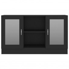 Vitrīna, melna, 120x30,5x70 cm, skaidu plāksne