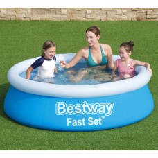 Bestway fast set piepūšamais baseins, apaļš, 183x51 cm, zils