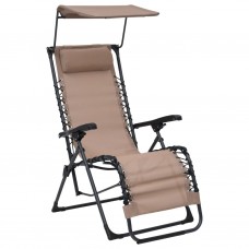 Salokāms pludmales krēsls, pelēkbrūns tekstilēns
