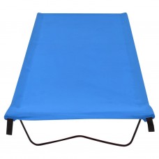 Kempinga gultas, 2 gab., 180x60x19 cm, zils oksforda audums