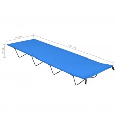 Kempinga gultas, 2 gab., 180x60x19 cm, zils oksforda audums