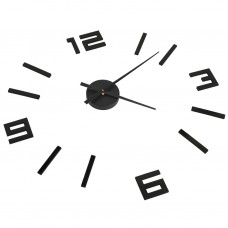 325156 3d wall clock modern design black 100 cm xxl