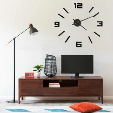 325156 3d wall clock modern design black 100 cm xxl