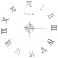 3d sienas pulkstenis, moderns dizains, sudrabains, 100 cm, xxl