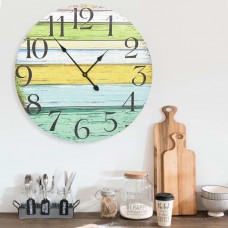 325185 wall clock multicolour 60 cm mdf