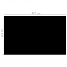 Baseina pārklājs, 800x500 cm, četrstūra, pe, melns