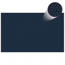 Baseina pārklājs, solārs, peldošs, 800x500cm, melns un zils pe