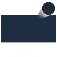 Baseina pārklājs, solārs, peldošs, 1000x500 cm, melns un zils