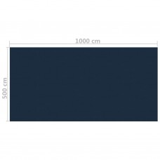 Baseina pārklājs, solārs, peldošs, 1000x500 cm, melns un zils