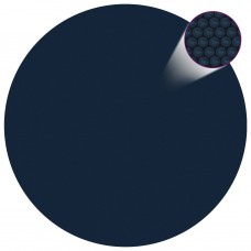 Baseina pārklājs, solārs, peldošs, 356 cm, melns un zils pe