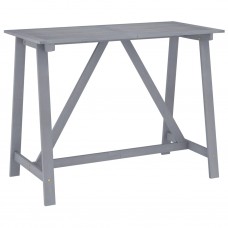 Dārza bāra galds, 140x70x104 cm, pelēks, akācijas masīvkoks