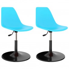 Grozāmi virtuves krēsli, 2 gab., zila plastmasa