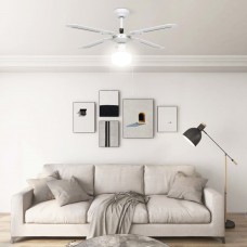 Griestu ventilators ar lampu, 106 cm, balts