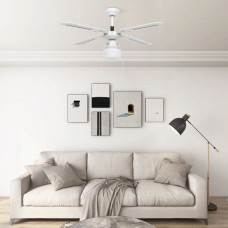 Griestu ventilators ar lampu, 106 cm, balts