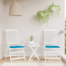 Dārza krēslu spilveni, 2 gab., zili, 40x40x3 cm, audums