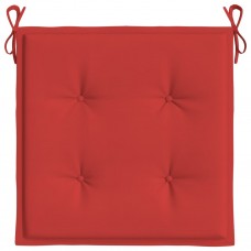 Dārza krēslu spilveni, 2 gab., sarkani, 40x40x3 cm, audums