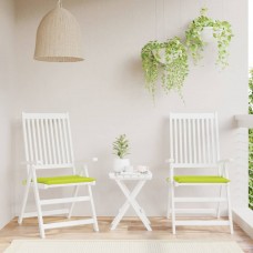 Dārza krēslu spilveni, 2 gab., spilgti zaļi, 40x40x3 cm, audums