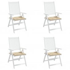 Dārza krēslu spilveni, 4 gab., bēši, 50x50x3 cm, audums