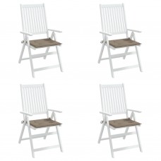 Dārza krēslu spilveni, 4 gab., pelēkbrūni, 50x50x3 cm, audums