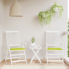 Dārza krēslu spilveni, 2 gab., spilgti zaļi, 50x50x3 cm, audums