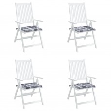 Dārza krēslu spilveni, 4 gab., četrstūri, 50x50x3 cm, audums