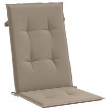 Dārza krēslu spilveni, 6 gab., pelēkbrūni, 120x50x3 cm, audums