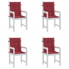 Dārza krēslu spilveni, 4 gab., vīnsarkani, 100x50x3 cm, audums