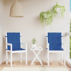 Dārza krēslu spilveni, 2 gab., koši zili, 100x50x3 cm, audums