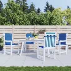 Dārza krēslu spilveni, 4 gab., koši zili, 100x50x3 cm, audums