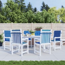 Dārza krēslu spilveni, 6 gab., koši zili, 100x50x3 cm, audums