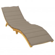 Sauļošanās krēsla matracis, 200x50x3 cm, audums, pelēkbrūns