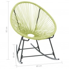 Dārza krēsls acapulco, pe rotangpalma, zaļš