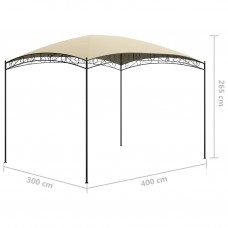 Dārza nojume, 3x4x2,65 m, krēmkrāsas, 180 g/m²